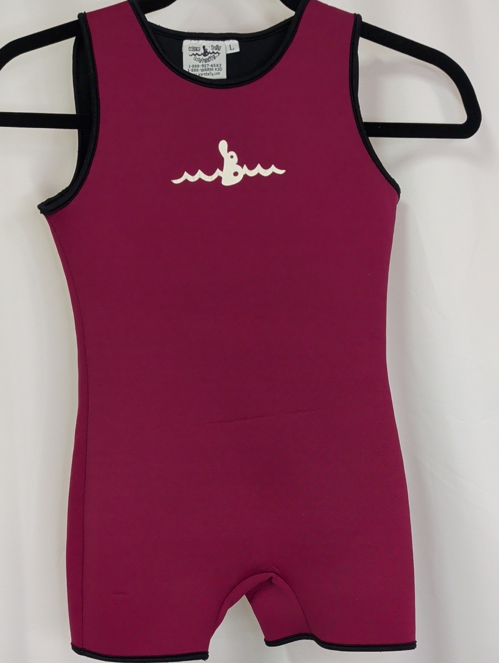 Warm Belly Wetsuits Shorty - Magenta with Black Trim